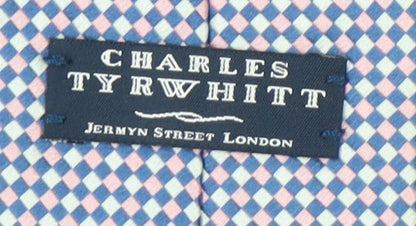 Mens Charles Tyrwhitt Blue Plaids & Checks 100% Pointed Tie