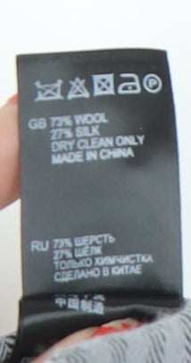 Reiss Men's Grey Herringbone Wool Silk Tie