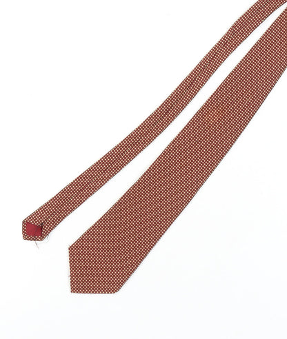 Silk Shop Men's Red Geometric Silk Tie