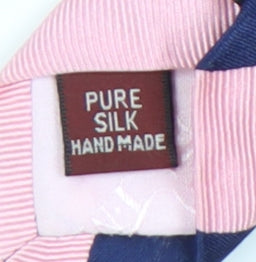 T.M.Lewin Men’s Pink Blue Striped Silk Tie One Size