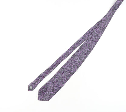 Marks and Spencer Men's Purple Silk Paisley Tie
