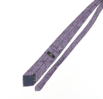 Marks and Spencer Men's Purple Silk Paisley Tie