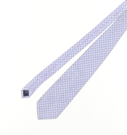 Mens Charles Tyrwhitt Blue Geometric 100% Silk  Tie