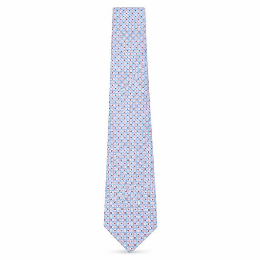 Mens Charles Tyrwhitt Blue Geometric 100% Silk  Tie