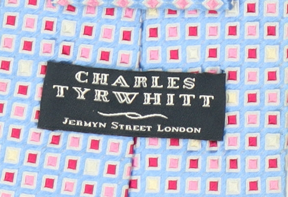Mens Charles Tyrwhitt Blue Geometric 100% Silk  Tie