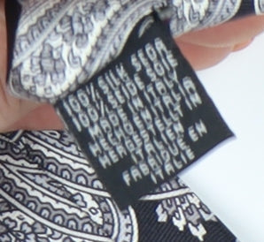 Windsor Men's Black Silk Paisley Tie - Elegant Formalwear