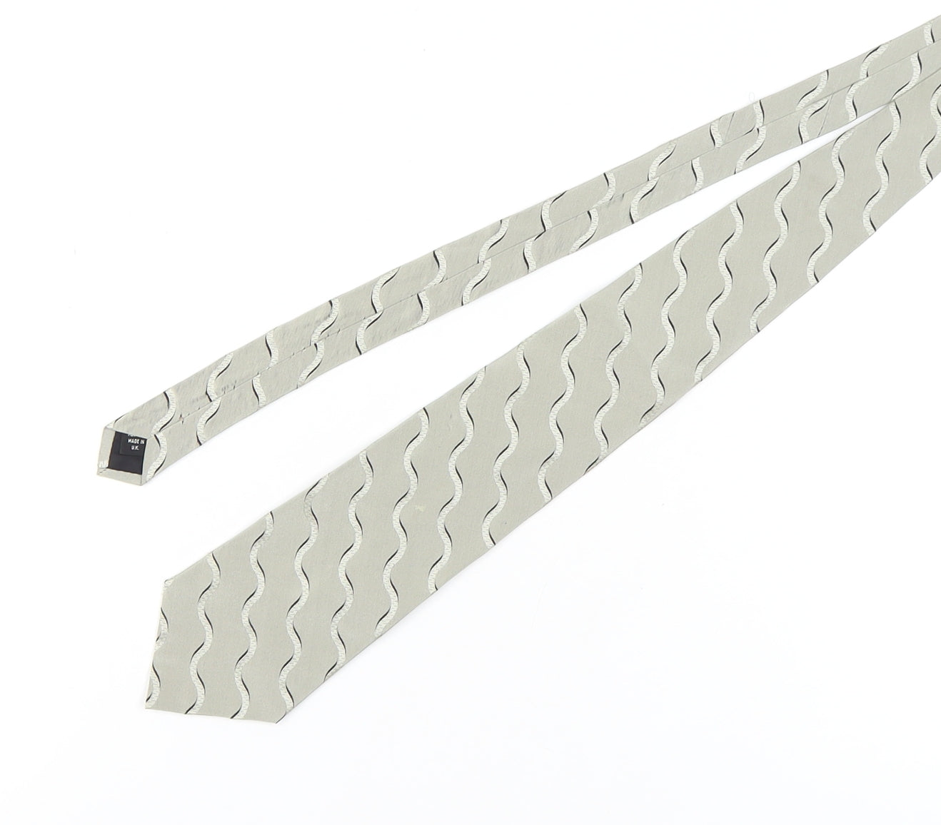 Pierre Cardin Grey Men's Silk Geometric Tie