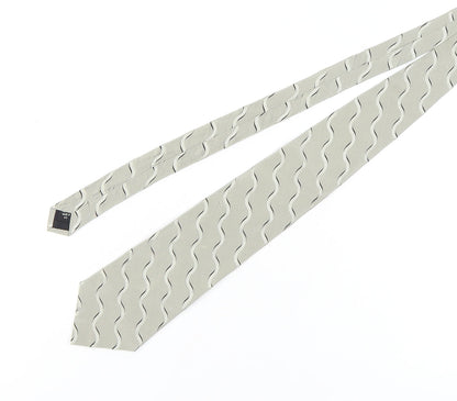 Pierre Cardin Grey Men's Silk Geometric Tie