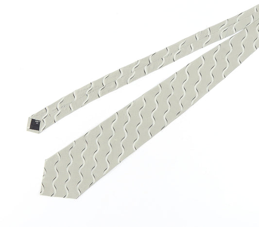 Pierre Cardin Grey Men's Silk Geometric Tie