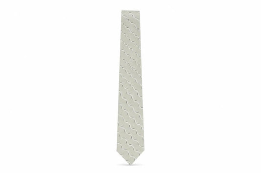 Mens Pierre Cardin Grey Geometric 100% Silk  Tie