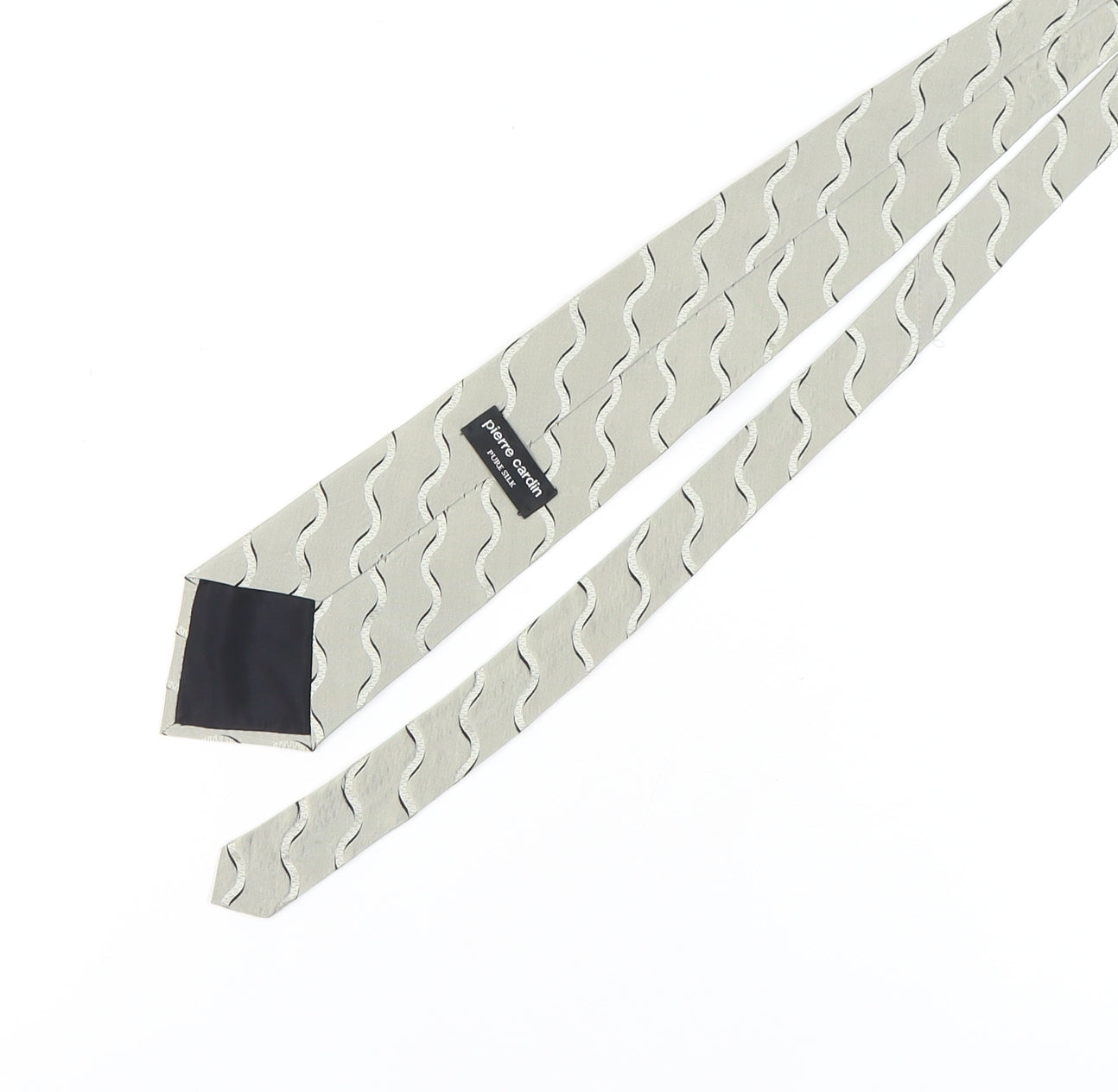 Pierre Cardin Grey Men's Silk Geometric Tie