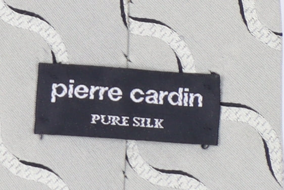 Pierre Cardin Grey Men's Silk Geometric Tie