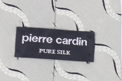 Pierre Cardin Grey Men's Silk Geometric Tie