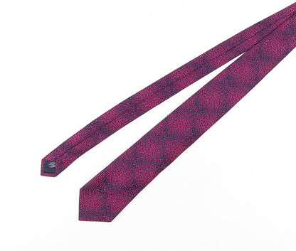 Mens Charles Tyrwhitt Pink Geometric 100% Silk Slim Tie