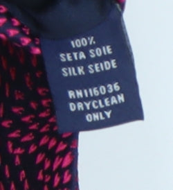 Mens Charles Tyrwhitt Pink Geometric 100% Silk Slim Tie