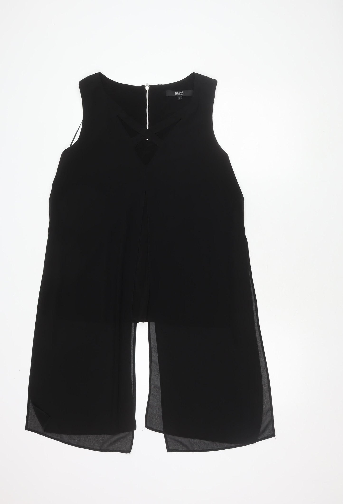 Womens UK Size 16 Star by Julien Macdonald Black Basic Blouse