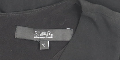 Womens UK Size 16 Star by Julien Macdonald Black Basic Blouse