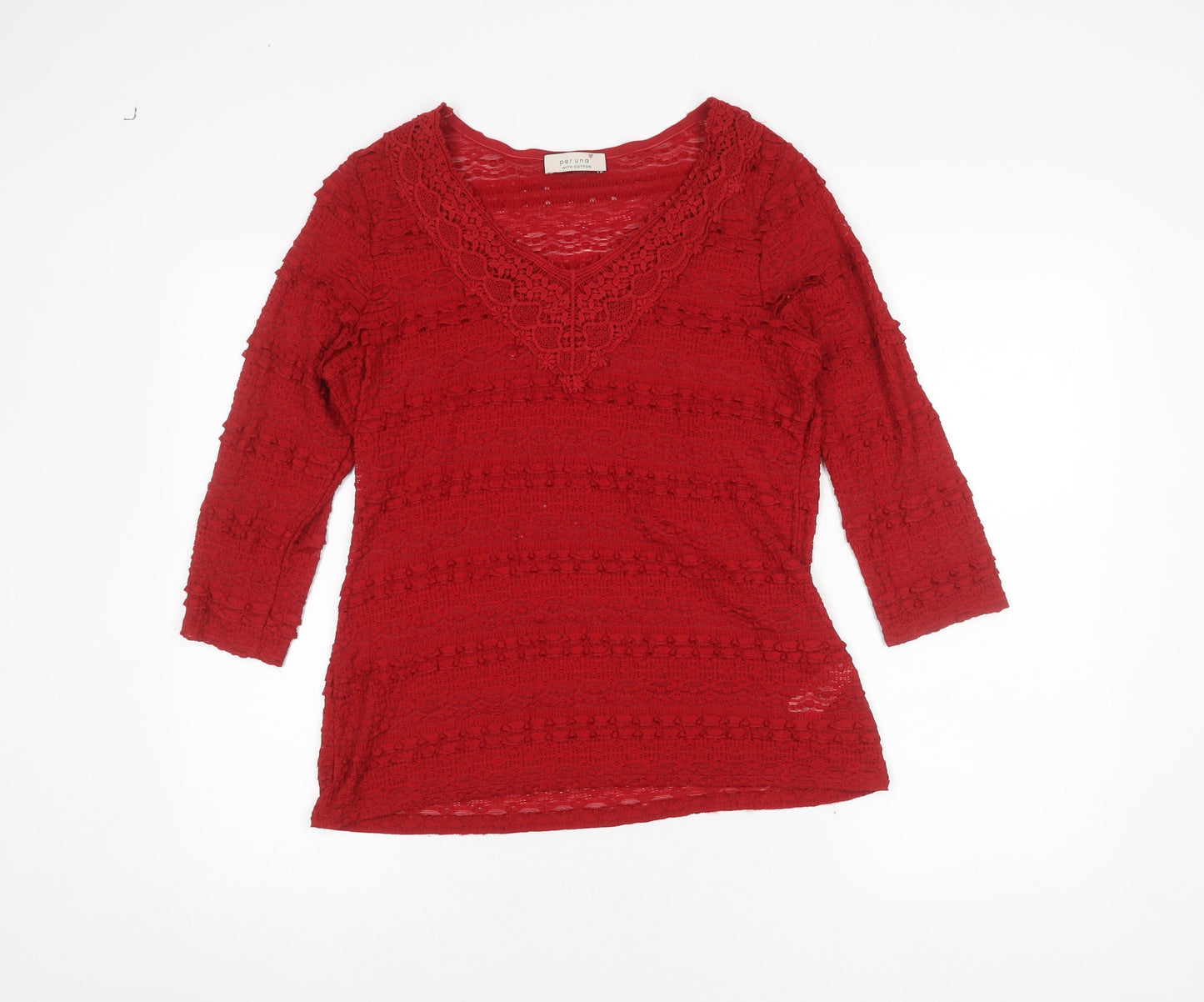 Womens UK Size 14 Marks and Spencer Red  Blouse