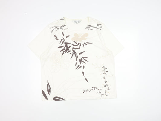 Womens UK Size 22 TIGI Wear White Basic T-Shirt