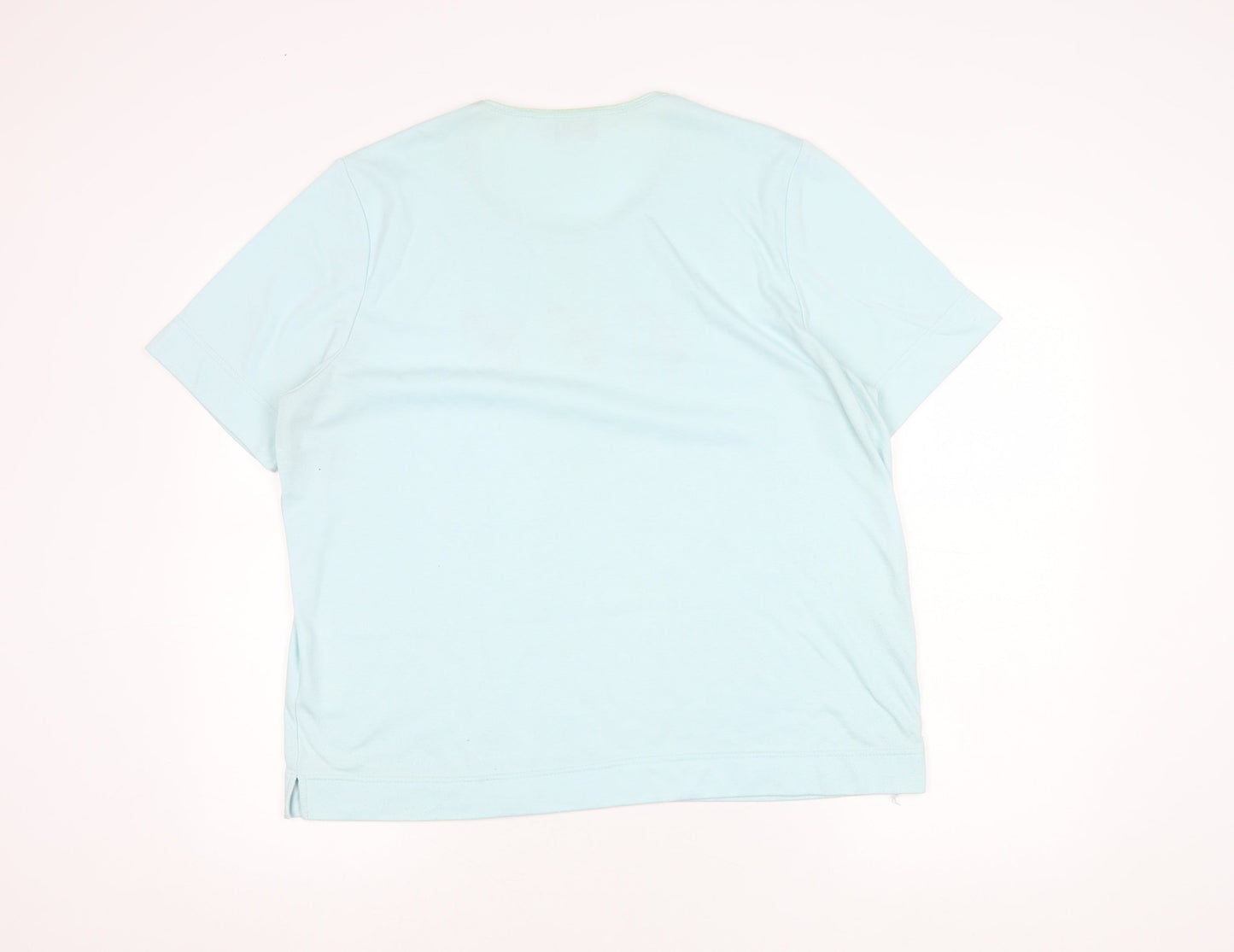 Womens UK Size 22 TIGI WEAR Blue Basic T-Shirt