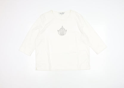 Womens UK Size 22 TIGI Wear White Basic T-Shirt