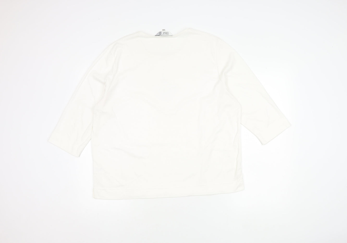 Womens UK Size 22 TIGI Wear White Basic T-Shirt