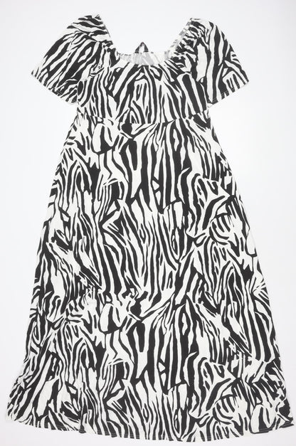 Yours Women's Multicoloured Animal Print Dress - Size 16