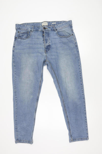 ACW85 Men's Blue Tapered Denim Jeans 38S