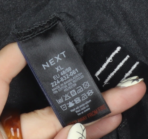 Next Men's Black XL Brooklyn Graphic Long Sleeve T-Shirt