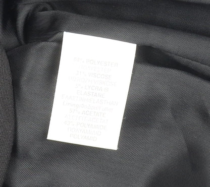 River Island Women's Black Blazer Size 10, Lined, One-Button