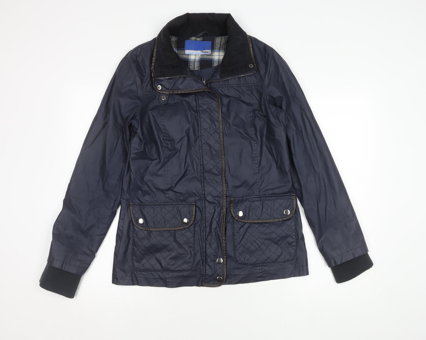 Womens UK Size 8 NEXT Blue Quilted Coat