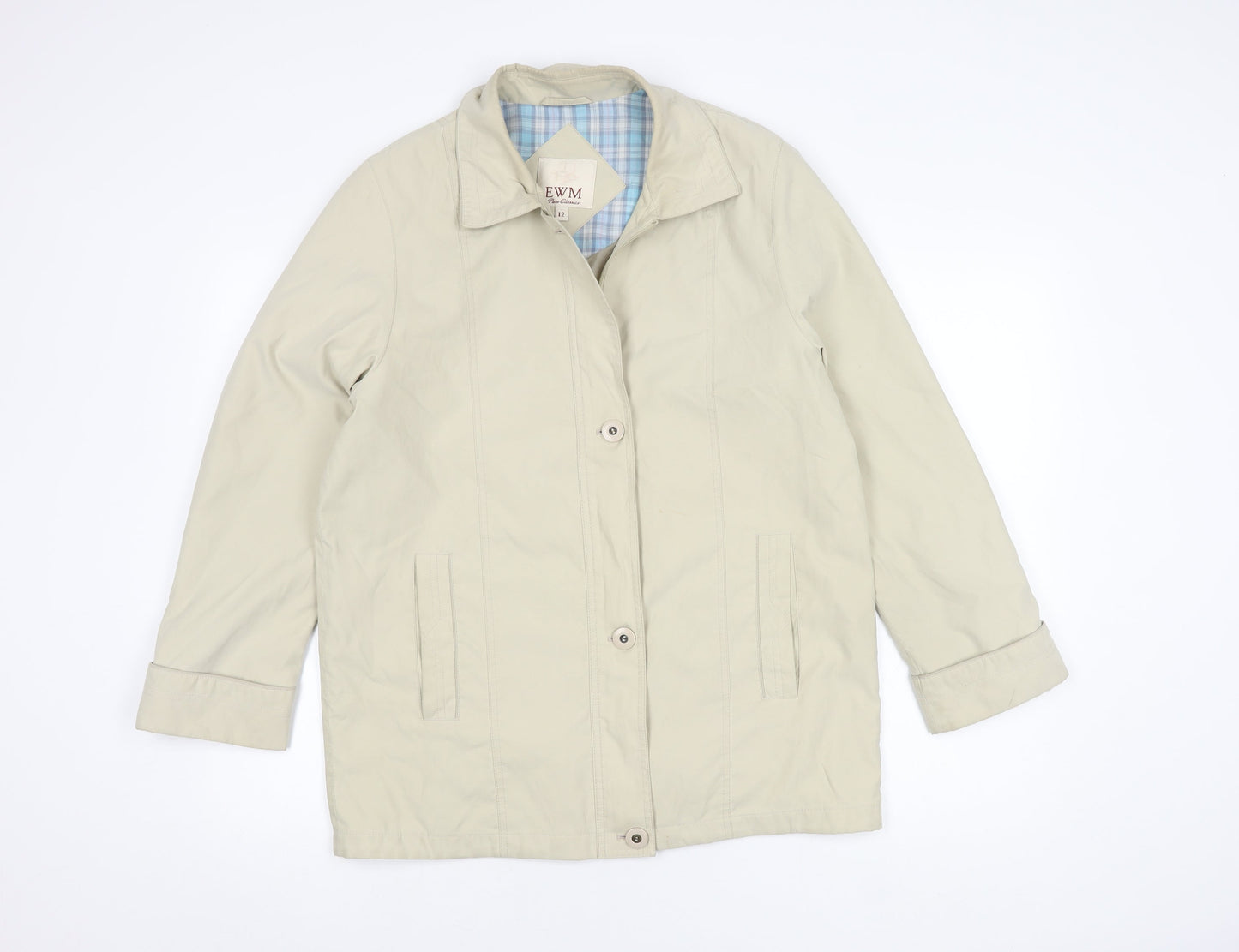 Womens UK Size 12 EWM Beige Basic Jacket
