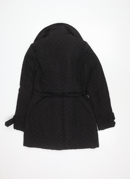 Mens UK Size 8 NEXT Black Quilted Coat