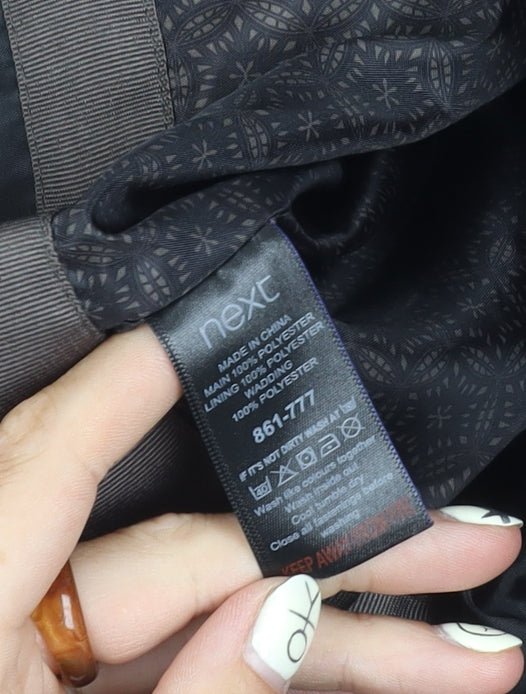 Mens UK Size 8 NEXT Black Quilted Coat