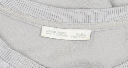 Womens UK Size 12 Zara Grey  T-Shirt