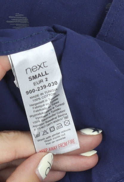 Next Boys' Blue S Graphic Print Button-Up Shirt