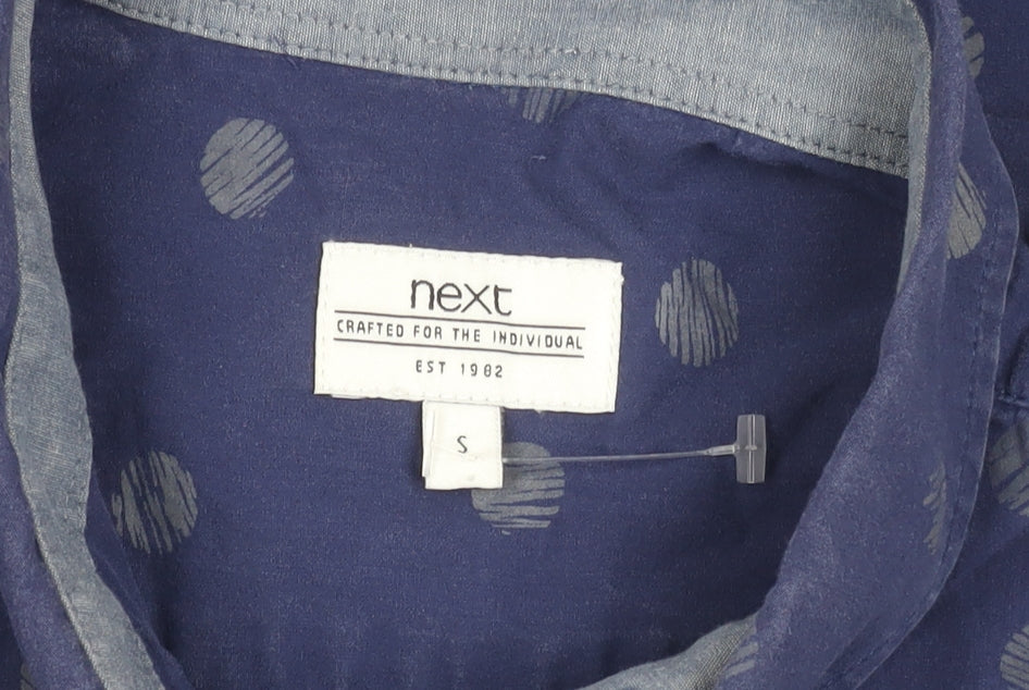 Next Boys' Blue S Graphic Print Button-Up Shirt