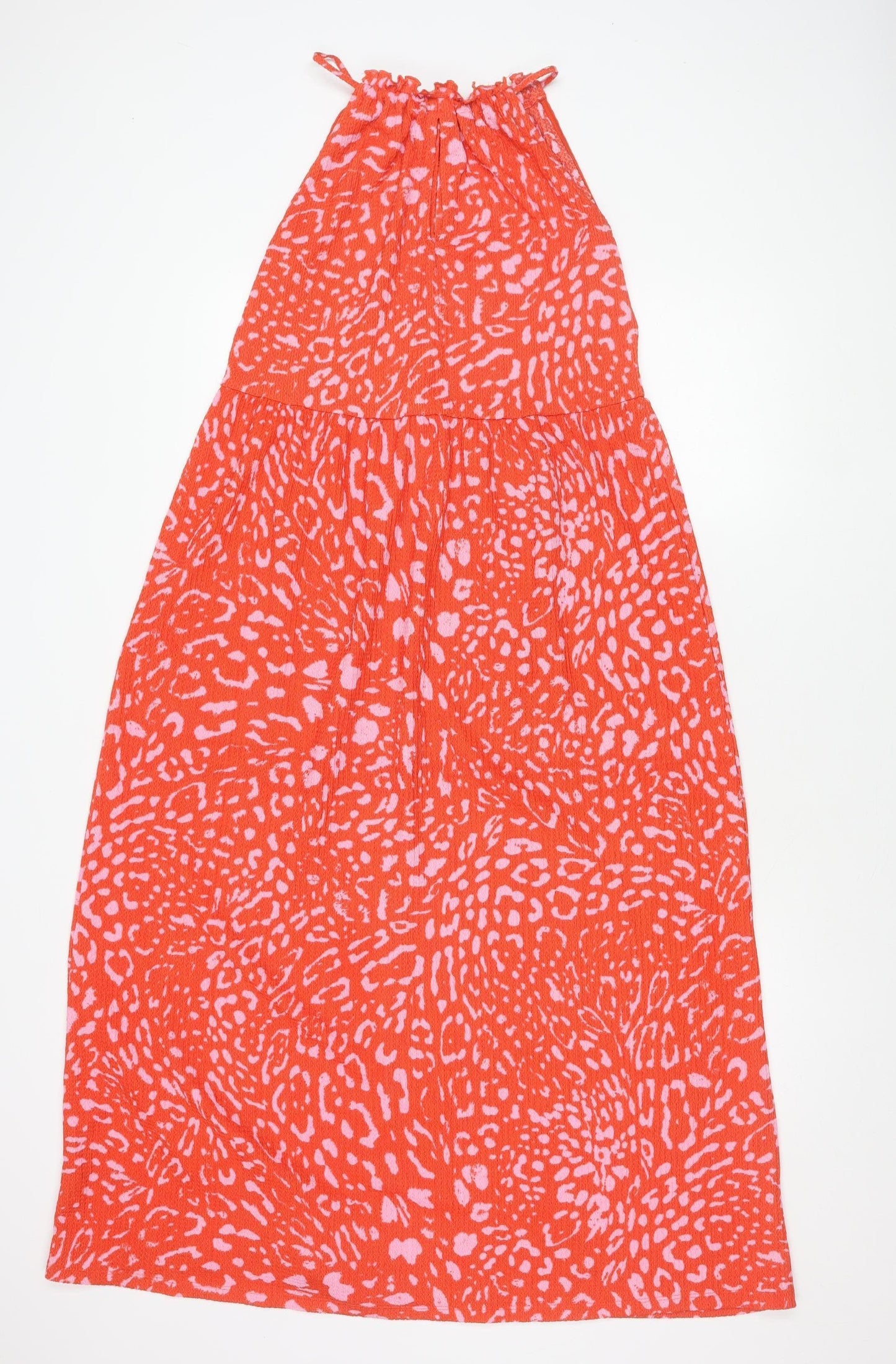 Vero Moda Women's Orange Strapless Dress - Size 12