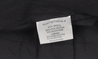 1860 Men's Black Dress Pants, Size 42, Formal Wear