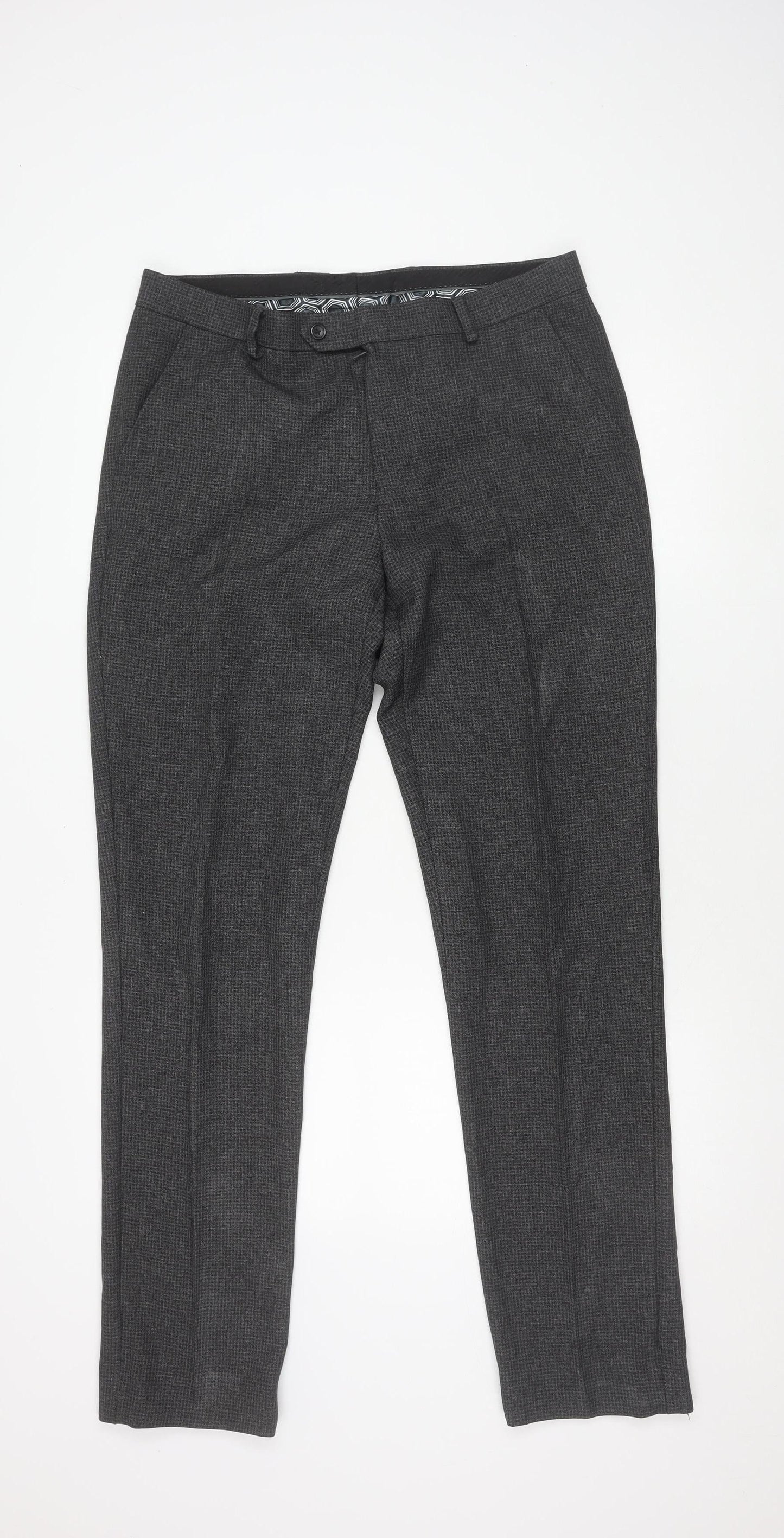 Next Men's Grey Trousers, Size 34 in