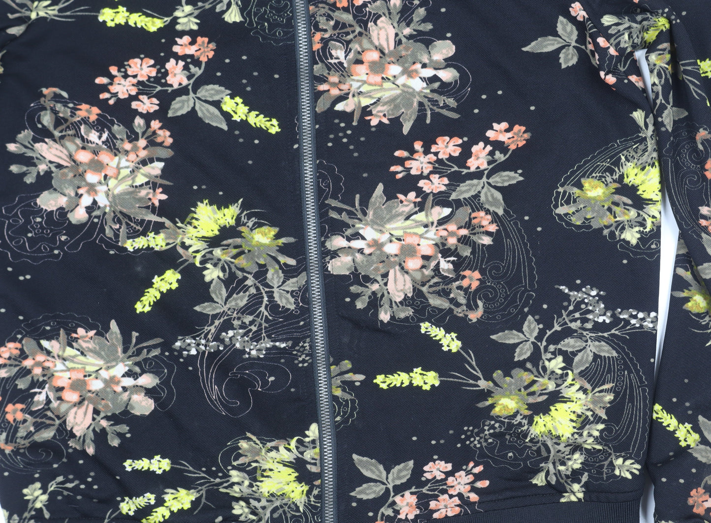 Esmara Women's Floral Bomber Jacket Black Size 12