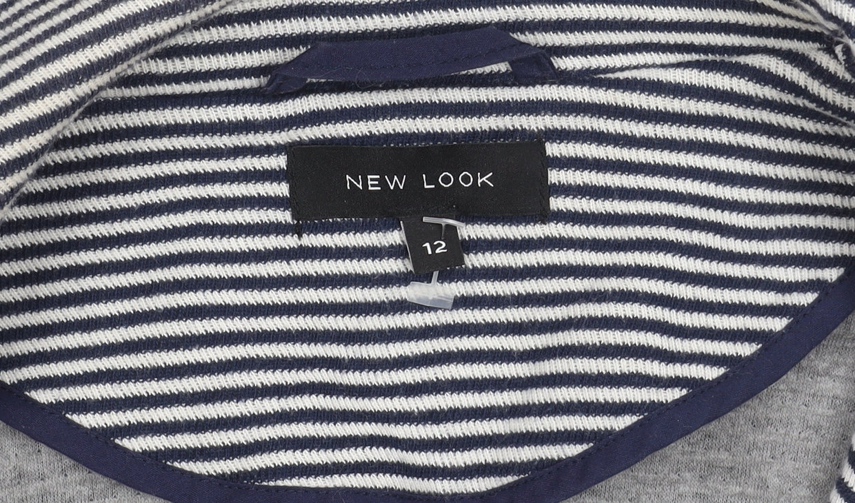 New Look Women's Navy Striped Blazer Size 12