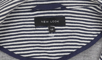New Look Women's Navy Striped Blazer Size 12