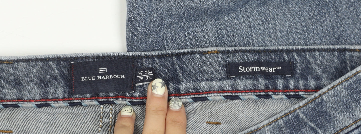 Marks and Spencer Men's Blue Straight Jeans 38W