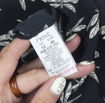 Next Women's Black A-Line Short Skirt, Size 12, New