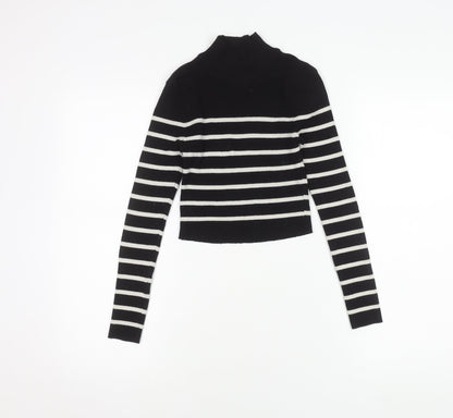 Womens UK Size S Pull & Bear Black Pullover Jumper