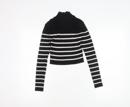Womens UK Size S Pull & Bear Black Pullover Jumper