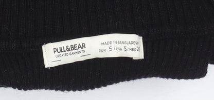 Womens UK Size S Pull & Bear Black Pullover Jumper