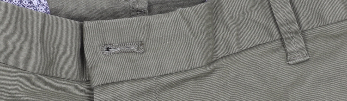 Burton Menswear London Green Chino Trousers 40R Slim Fit