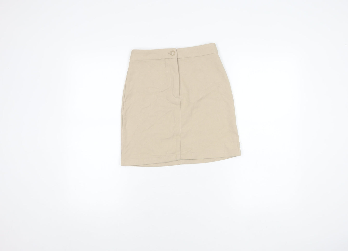 Monki Women's Beige Short Pencil Skirt Size 4